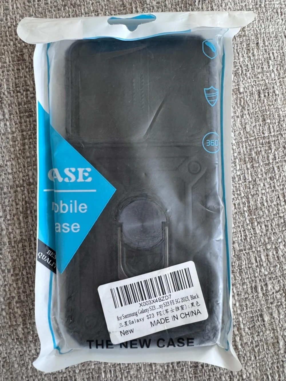 NEW Rugged Black Tactical Phone Case with Kickstand - Samsung Galaxy S23 - Black